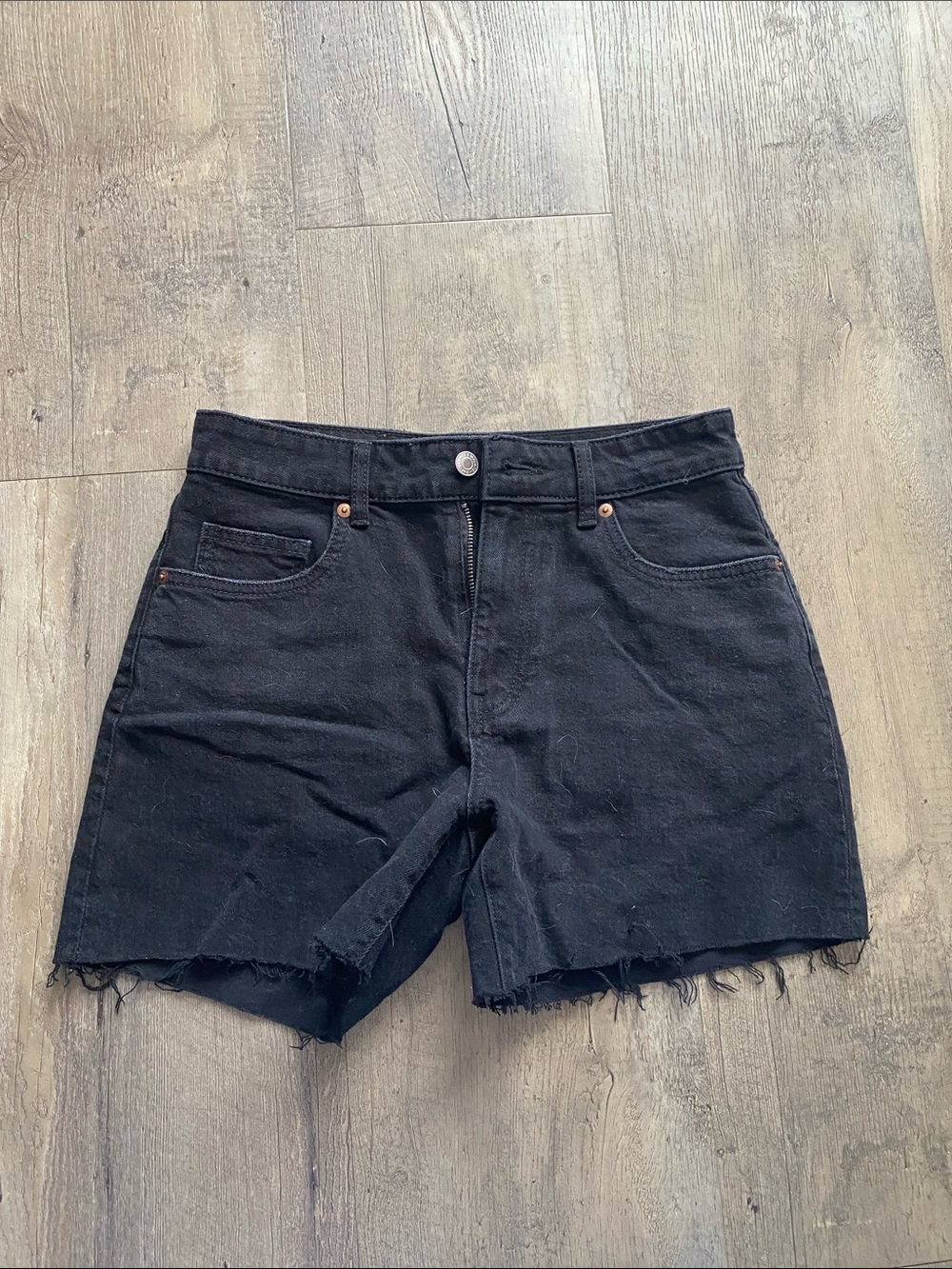H&M Black Denim Jean Shorts